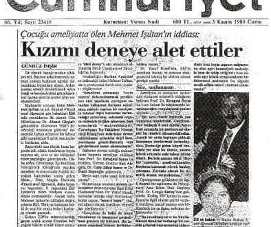 1989 Yanlis Teshis Cumhuriyet